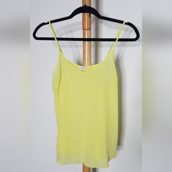 Aritzia under\wilfred Yellow Nostalgia Silk Camisole Size Small - Picture 1 of 6